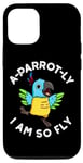 Coque pour iPhone 12/12 Pro Jeu de mots amusant pour perroquet I Am So Fly