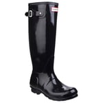 Hunter Womens Black Gloss Wft1000Rgl-Blk Original Tall Wellington Boots