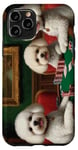 iPhone 11 Pro Dogs Playing Poker Bichon Frize Bichon Frize Dog breed Case