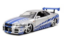 Jazwares- Fast and Furious-Brian O'Conner's Nissan Skyline GT-R, 253203044, Echelle 1/24