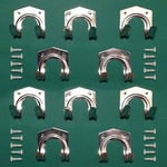 10pc All Purpose U Hooks Tool Bike Clip Shed Garage Hanger Storage Hanging Hook