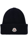 Logo Fold Wool Hat Navy Men