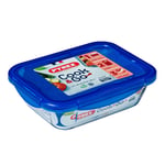 Boîte rectangle en verre avec couvercle Cook & Go 24 x 18 cm Pyrex