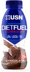 USN Diet Fuel Ultralean Ready to Drink High Protein Shake, 8 x 310ml, Chocolate