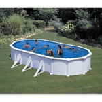 GRE Piscine ovale Fidji 730x375 cm h120 cm - Gris