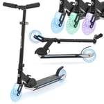 HyperMotion Trottinette pour enfants à partir de 5 ans avec éclairage LED - Deux roues Ice Flash - Pliable - Charge maximale 50 kg - Roues en caoutchouc 125 mm - Frein Flex-Fender - Guidon réglable en