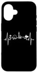 Coque pour iPhone 16 La silhouette Las Vegas battement coeur Nevada Sin City USA