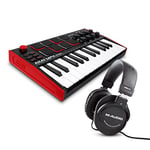 MIDI Controller Bundle - AKAI Professional MPK Mini MK3 MIDI Keyboard with MPC Beats Production Software and M-Audio HDH40 Over Ear Headphones