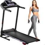 SereneLife Folding Treadmill - Foldable Home Exercise Machine, Cardio Fitness Equipment For Walking & Running, Motorized Electric Treadmill, w/LED Screen, 12 Modes, Bluetooth Connectivity, 10.4KM/H