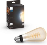 Philips Hue White Ambiance Filament ST72 Giant Smart Light Bulb [E27 Edison Screw] with Bluetooth. Works with Alexa, Google Assistant and Apple Homekit