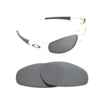 NEW POLARIZED CUSTOM SILVER LENS FIT OAKLEY STRAIGHT JACKET 1996 SUNGLASSES