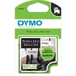 5 st DYMO® D1 tejp, flexibel nylon, 19 mm, svart på vitt