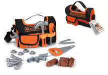 Smoby - Black+Decker - Caisse à Outils Tissu - Jouet Bricolage Enfant - 21 Accessoires - 360142