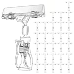 30 st etiketthållare skyltklämma, plast genomskinlig roterbar skyltklämma, varuskylt displayklämma,-YuJia