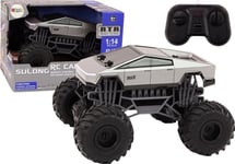 Leantoys Off-Road Fjernstyrt Rc-Bil 1:14 Lastebil Grå