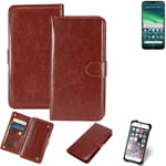 Case For Nokia 2.3 Brown Protective Flip Cover Folding Bag Book Cell Phone