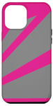 Coque pour iPhone 15 Pro Max Perspective Gris Pink Bandes Optiques