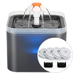 AONBOY Cat Water Fountain with 6 Filters（grey）