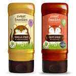 Sweet Freedom Vanilla Syrup Pack of 1 X Sweet Freedom Fruit Syrup Pack of 1