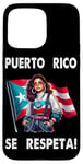 Coque pour iPhone 15 Pro Max Porto Rico Se Respeta Boricua Girl PR Flag Teen Protest