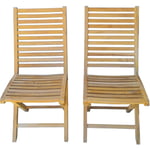 Teck'line - Lot de 2 chaises pliantes balea Teck Premium
