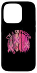 Coque pour iPhone 14 Pro Ruban rose « Im A Survivor » pour la sensibilisation au cancer du sein