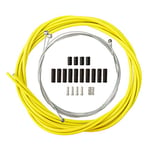 Dcolor Fil pour VéLo Manettes de VéLo DéRailleur Cables de Frein Tube de Cable 4Mm / 5Mm VéLo de Manette de Vitesse Cable de Frein Ligne Tuyau Jaune