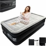 Matelas pneumatique, lit d'appoint autogonflant, matelas gonflable avec pompe à air, lit pneumatique avec sac de transport pour le camping/à la