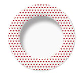 Excelsa Enjoy Assiette Creuse Forme de Coeur, Porcelaine, Rouge, 22.5 x 22.5 x 3 CM