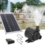 Kit de Pompe à Eau Solaire 20 W 12 V, 5 Mètres de Levage 800L/H Pompe de Fontaine à Eau à énergie Solaire Extérieure, Fontaine Solaire pour Bain D'oiseaux, étangs, Jardin et