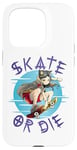 iPhone 15 Pro Skate or Die - Cool Anime Skateboarding Girl Case