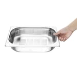 Vogue K844 Stainless Steel Perforated 1/2 Gastronorm Pan 65mm Deep Food  B4:3455