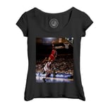 T-Shirt Femme Col Echancré Michael Jordan Poster Dunk Chicago Bulls New York