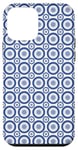 iPhone 12 mini Navy Blue Ring Circle Bullseye Dots Maritime Pattern Case