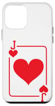 Coque pour iPhone 12 mini Jeu de cartes Jack of Hearts - Costume d'Halloween - Rouge