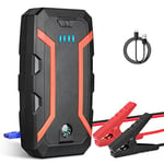 URAQT 1000A Car Jump Starter, 10000mAh Car Battery Jump Starters, 12V Portable Car Battery Booster Power Bank (Up to 6.0L Gasoline/5.0L Diesel), Multi-Function Emergency Charger with LED Flashligh