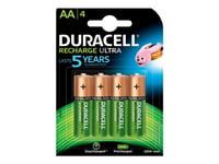 Duracell Recharge Ultra - Batteri 4 X Aa-Typ - Nimh - (Uppladdningsbara) - 2500 Mah