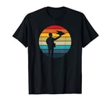 Falconer retro sunset falconry hawking falconer gift T-Shirt