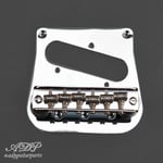 Tele to Bigsby B5/50 WD Conversion Kit: Bridge 6 Saddles + Pickup Plate Chrome