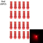 T5 LED-ljus Dashboardljus RÖD 20ST 20ST Red 20Pcs-20Pcs