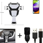 Car holder air vent mount for Samsung Galaxy A52 cell phone mount