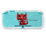 Coque paillette Taperso pour Nintendo Switch Lite avec motif dragon couleur rouge personnalisable