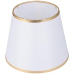 Tlily - Abat-Jour de Tambour Anti-PoussièRe en Forme de Baril Abat-Jour en Tissu Table de Sol Lustre de Remplacement pour le Bureau à Domicile Blanc