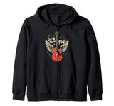 Let the Music Play Guitars Guitar Guitar Player Guitarist Zip Hoodie