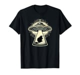 Beaver Being Abducted by Alien UFO - Funny Zoo Animal T-Shirt