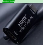 Carte d'acquisition HDMI 4K 1080P 30fps,USB 2.0 HD,boîtier d'enregistrement pour téléphone et jeu