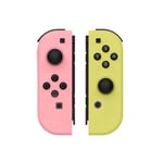 Paire De Manettes De Jeu Sans Fil Compatibles Joy-Con Pour Nintendo Switch Jaune Rosé Clair Jaune Rosé Clair