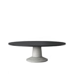 Massproductions - Colossus - Table - H730, Oval 1800 x 2400, White Laminate - Concrete - Spisebord - Chris Martin - Hvit - Laminat/Stein