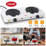 2000W Portable Electric Double Burner Hot Plate Cooktop Cooking Stove Kitchen