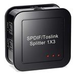 Digital optisk ljud 1X3 Splitter, Digital SPDIF TOSLINK optisk fiber ljud Splitter, 1 in 3 Out, f [DB]